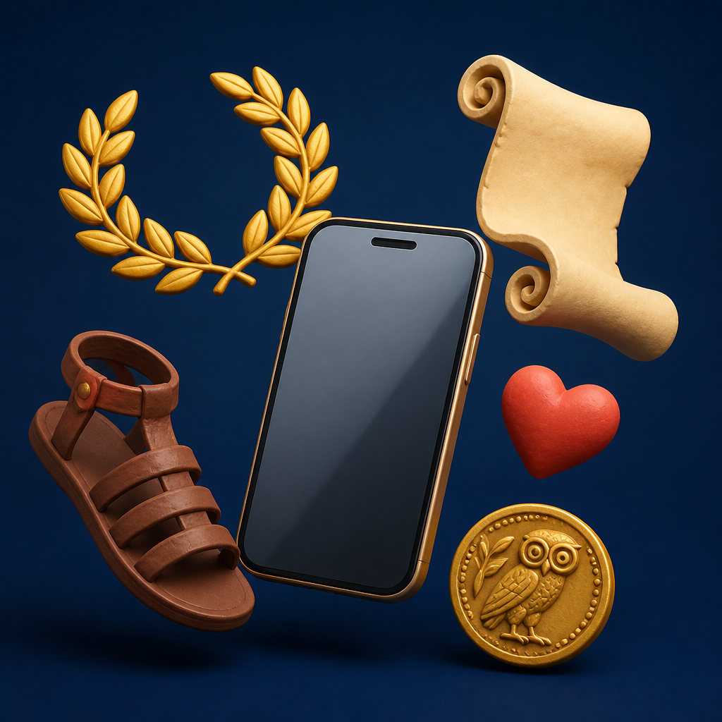 Ilustración 3D de la app Aristotelia